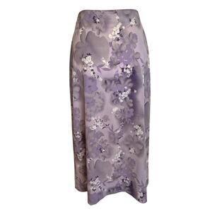 Wrapper Fairy Y2K Floral Midi Skirt Women’s 14‎ Lavender Romantic Garden Church